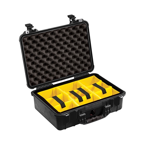 Pelican™ 1500 Case with Padded Dividers (Black)